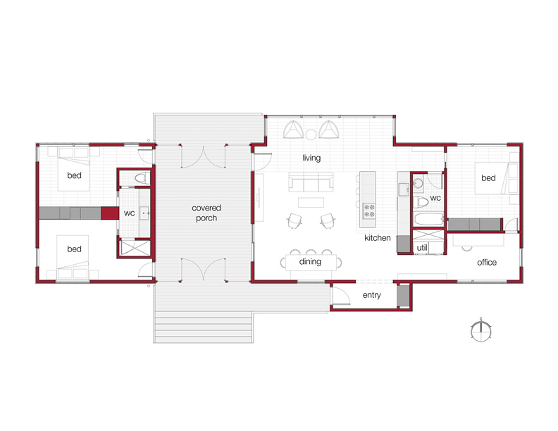 Celebrating Modern Dogtrot Style, In Modern Prefab Cabin Form.